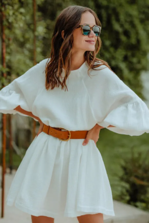 ROBE ÉLISÉ BLANC COTON