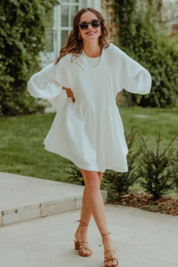 ROBE ÉLISÉ BLANC COTON