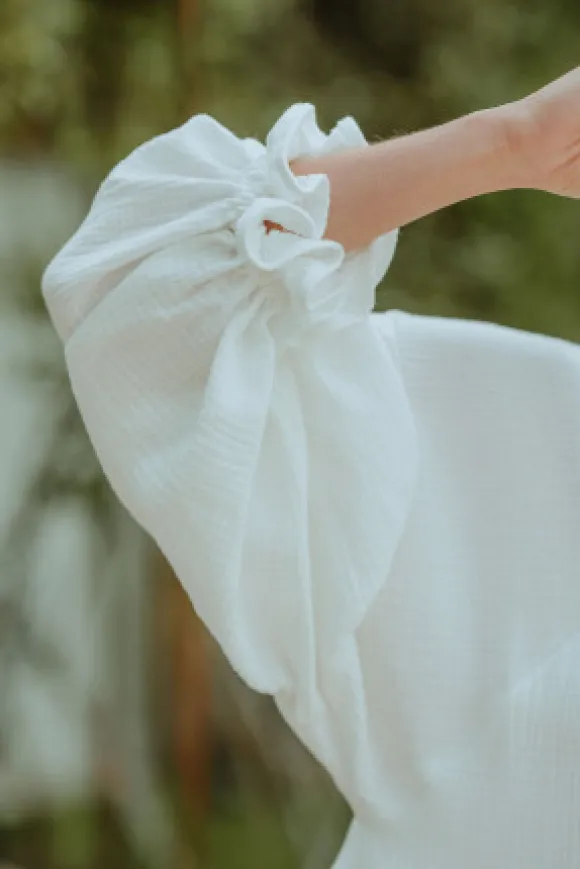 ROBE ÉLISÉ BLANC COTON