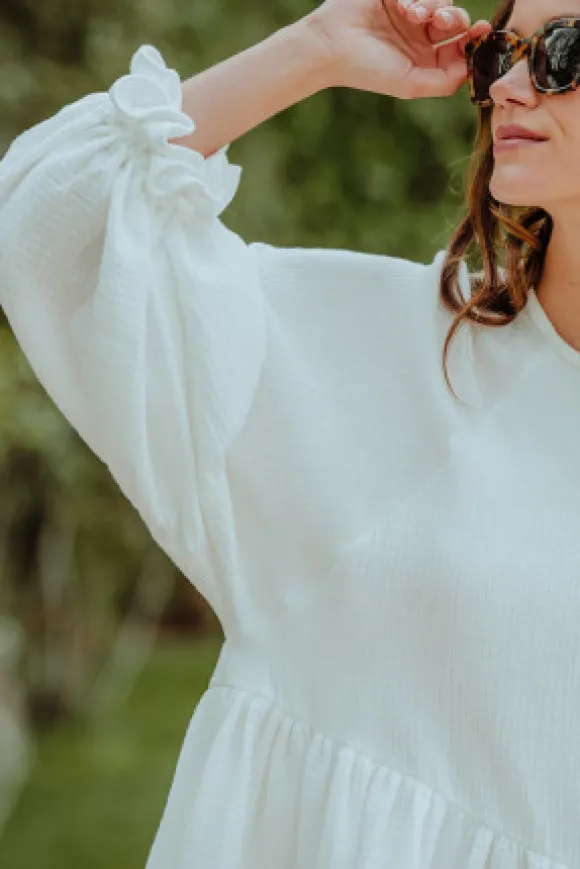 ROBE ÉLISÉ BLANC COTON