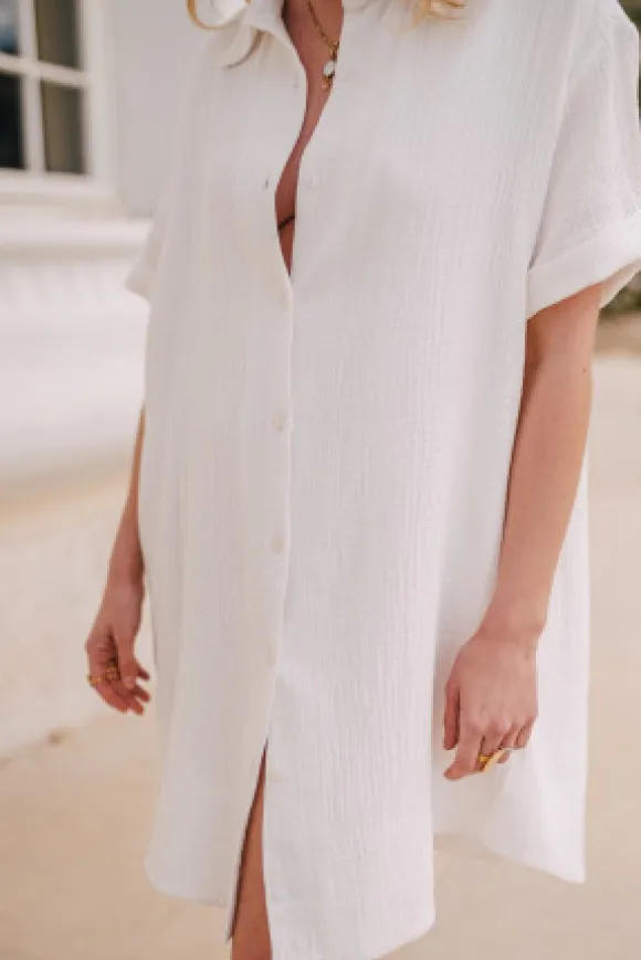 ROBE LISA BLANC COTON