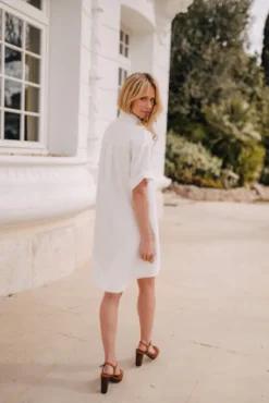 ROBE LISA BLANC COTON