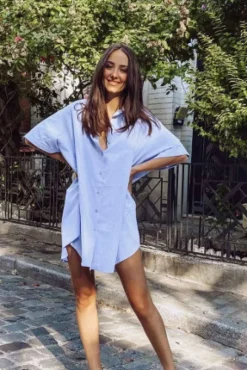 ROBE LISA CHAMBRAY BLEU