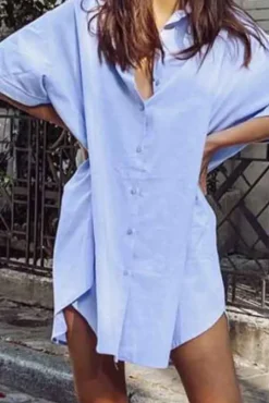 ROBE LISA CHAMBRAY BLEU
