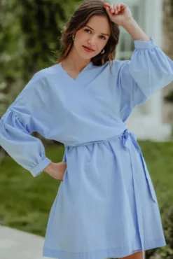ROBE LOÉ CHAMBRAY BLEU