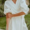 ROBE LOÉ LIN BLANC