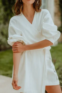 ROBE LOÉ LIN BLANC