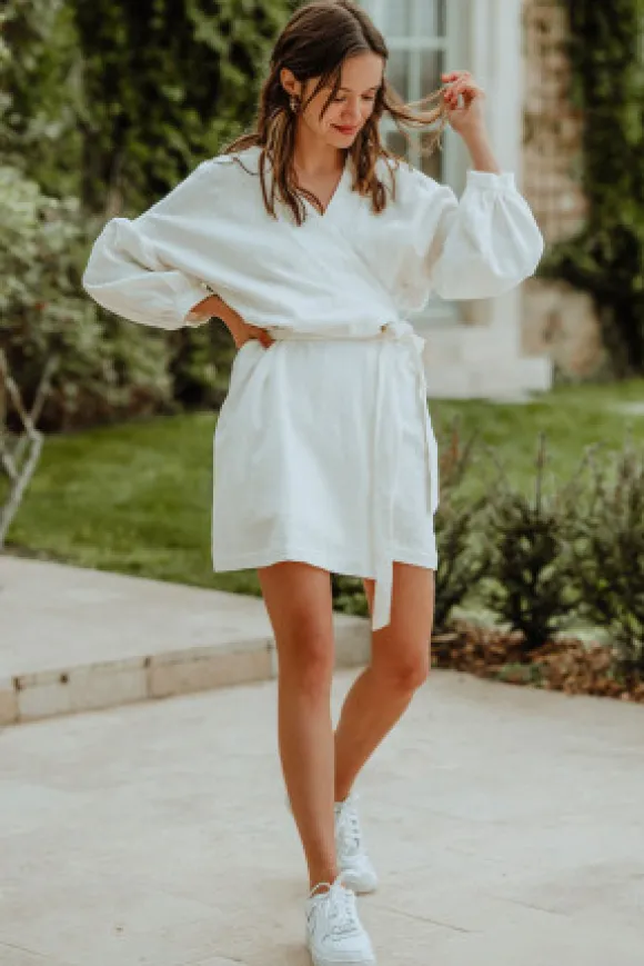 ROBE LOÉ LIN BLANC