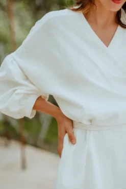 ROBE LOÉ LIN BLANC