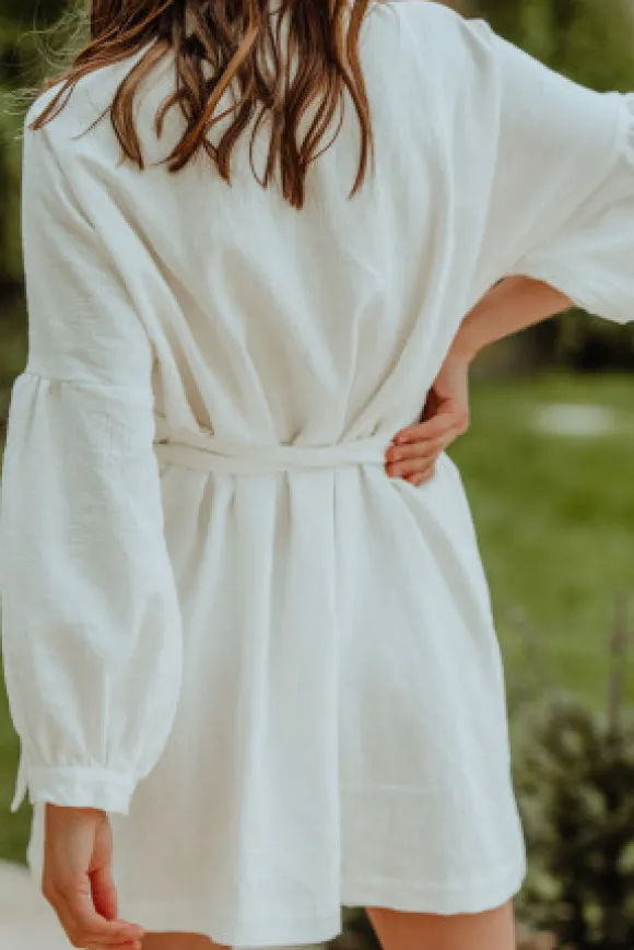 ROBE LOÉ LIN BLANC