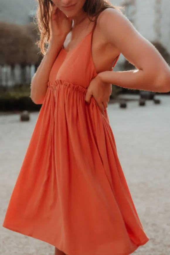ROBE LÉOLINE ARGILE