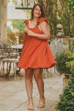 ROBE LOUANA ARGILE COTON