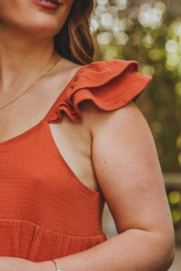 ROBE LOUANA ARGILE COTON