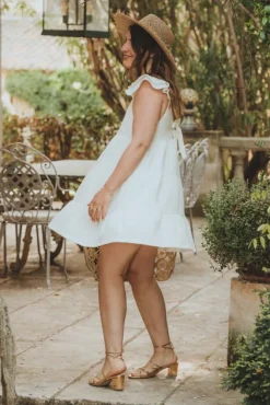 ROBE LOUANA BLANC COTON