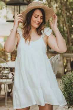 ROBE LOUANA BLANC COTON