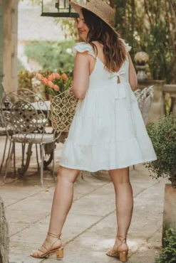 ROBE LOUANA BLANC COTON