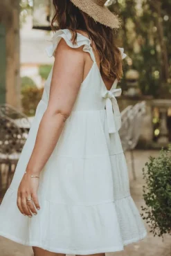 ROBE LOUANA BLANC COTON
