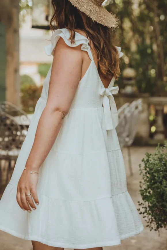 ROBE LOUANA BLANC COTON