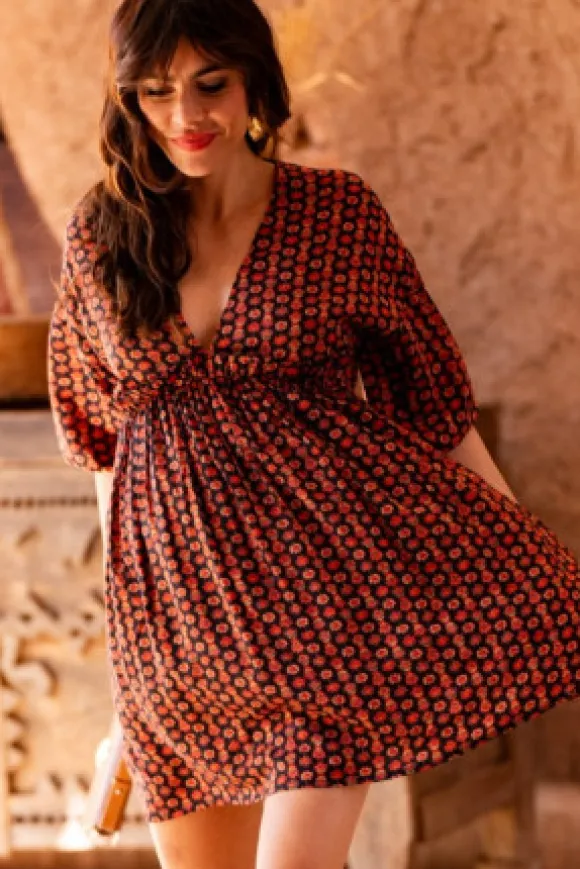 ROBE MARGAUX IMPRIMÉ LOTUS