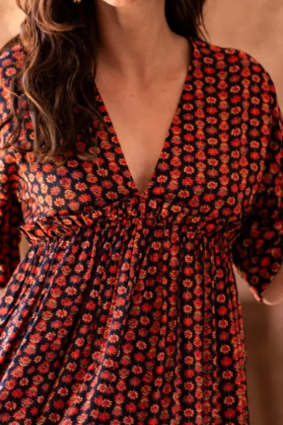 ROBE MARGAUX IMPRIMÉ LOTUS