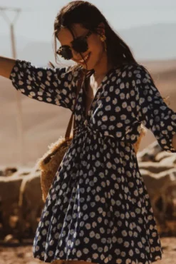 ROBE MARGAUX MARGUERITE BLEU