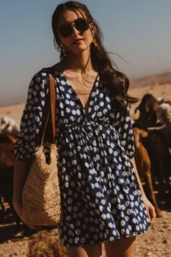 ROBE MARGAUX MARGUERITE BLEU