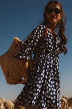 ROBE MARGAUX MARGUERITE BLEU