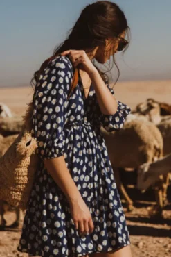 ROBE MARGAUX MARGUERITE BLEU