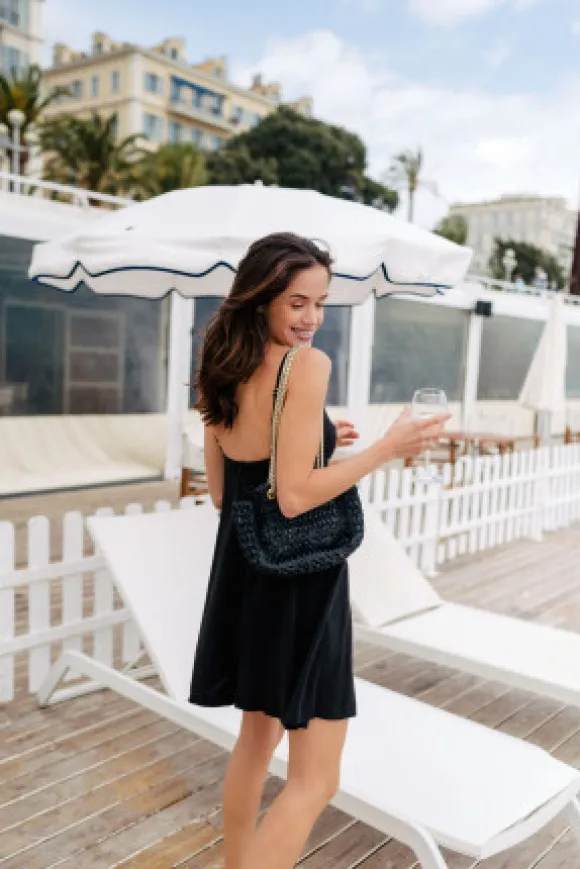 ROBE MARJORIE LIN VISCOSE NOIR