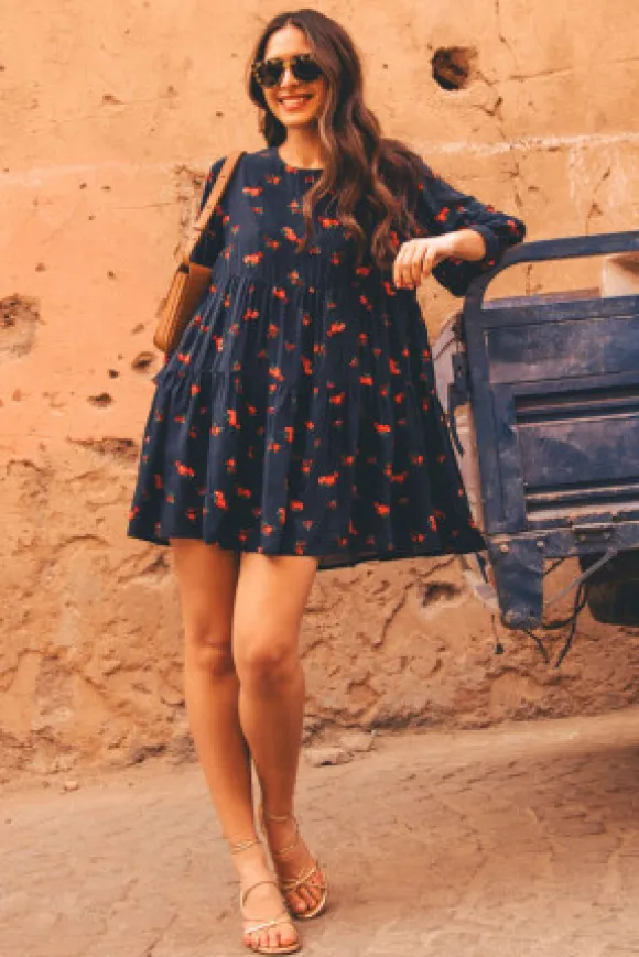 ROBE MATHILDA BOUQUET ROUGE