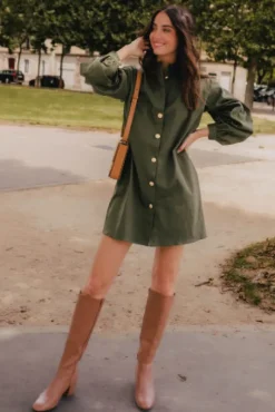 ROBE MAÉVA GABARDINE KAKI