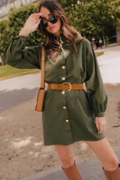 ROBE MAÉVA GABARDINE KAKI
