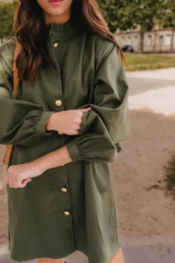 ROBE MAÉVA GABARDINE KAKI