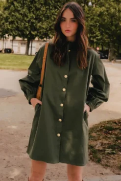 ROBE MAÉVA GABARDINE KAKI