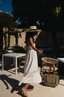 ROBE MILA LIN VISCOSE BLANC
