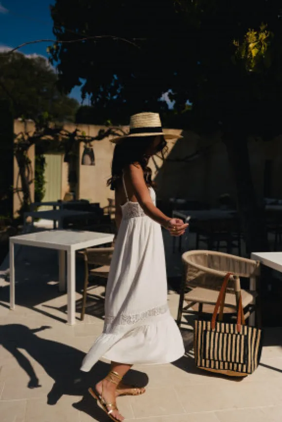 ROBE MILA LIN VISCOSE BLANC