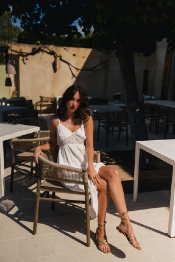 ROBE MILA LIN VISCOSE BLANC