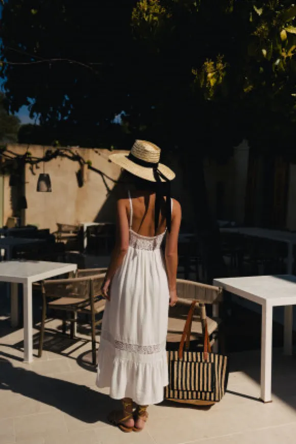 ROBE MILA LIN VISCOSE BLANC