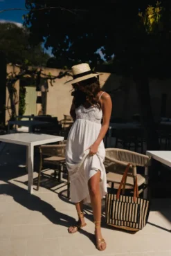 ROBE MILA LIN VISCOSE BLANC
