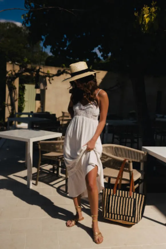 ROBE MILA LIN VISCOSE BLANC