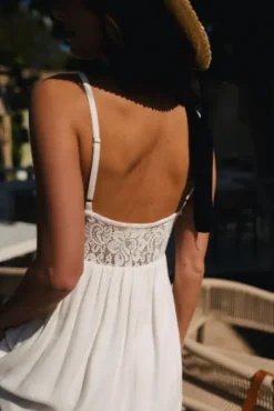 ROBE MILA LIN VISCOSE BLANC