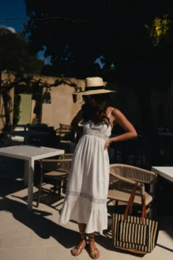 ROBE MILA LIN VISCOSE BLANC