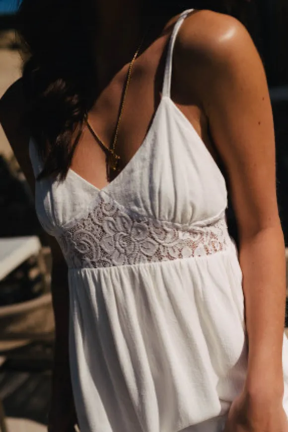 ROBE MILA LIN VISCOSE BLANC