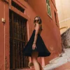 ROBE NANETTE LIN VISCOSE NOIR