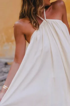 ROBE NANETTE LIN VISCOSE BLANC