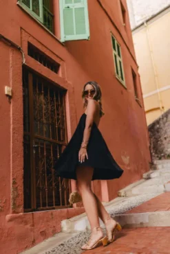 ROBE NANETTE LIN VISCOSE NOIR