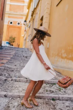 ROBE NANETTE LIN VISCOSE BLANC