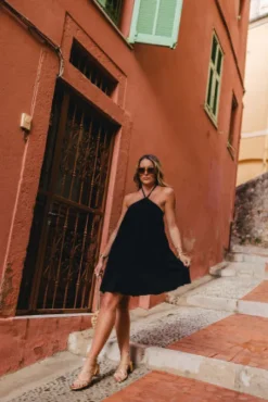 ROBE NANETTE LIN VISCOSE NOIR