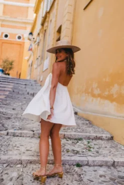 ROBE NANETTE LIN VISCOSE BLANC