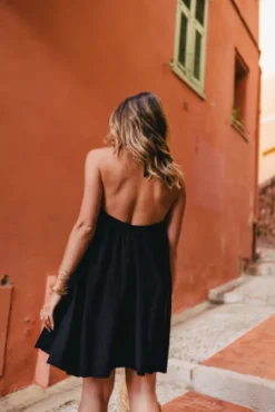 ROBE NANETTE LIN VISCOSE NOIR